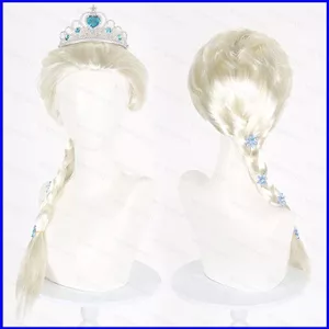 GN Frozen Elsa Cosplay Tóc Giả Anime Tóc Người Phụ Nữ Tóc Giả Chịu Nhiệt Tiệc Halloween NG
