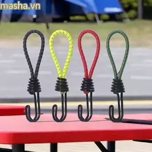 10 Chiếc Lều Dây Đàn Hồi Móc, Dây Kéo Ngoài Trời Lều Cố Định Dây Móc, Phụ Kiện Tán Cắm Trại Đa Năng Dây Di Động Móc Carabiner