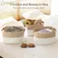 Giỏ đựng đồ giặt YUUKII, Giỏ đựng đồ chơi Giỏ dây Cotton dung tích lớn, Giỏ dây dệt dệt di động có thể gập lại cho kệ giặt