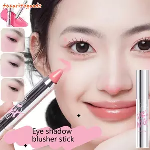 FAVORITEGOODS Blush Stick, Bút phấn mắt màu mở rộng lâu dài, Phấn má hồng đa chức năng chống thấm nước tự nhiên cho bé gái