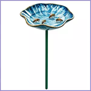 Cốc tưới nước ong Bát bướm hình hoa với vòi sứ Spike Bee Waterer cho sân ngoài trời Sân sau Bãi cỏ mueadsyvn