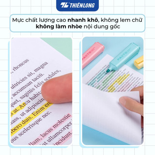 Bút Dạ Quang Thiên Long Flexoffice  – Bút Dạ Quang Màu Pastel Vintage Sáng Đậm Không Lem Chữ