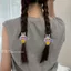 Dễ Thương Ngọt Dopamine Kéo Vải Băng Đô Độ Đàn Hồi Cao Không Làm Tổn Thương Tóc Trẻ Em Dây Cao Su Đôi Đuôi Ngựa Tóc Dây Tóc Vòng