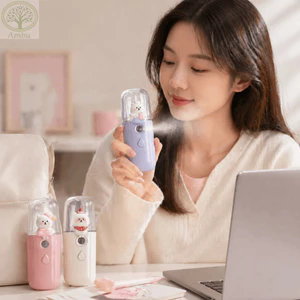 Máy tạo độ ẩm cầm tay AMBU, Xịt Nano Chăm sóc da mặt, Máy phun sương cầm tay Máy phun sương dưỡng ẩm có thể sạc lại USB Máy phun sương dưỡng ẩm dưỡng ẩm mùa hè