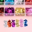 DWEL Nail Art Sequins, 12 Lưới Laser Sáng Bóng Móng Tay Lấp Lánh Mảnh, Hình Vuông Hình Chữ Nhật Hình Ba Chiều Trang Trí Móng Tay Phụ Kiện DIY Trang Trí