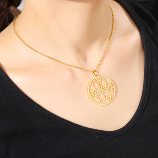 SKYRIM Lilith Sigil Mặt Dây Chuyền Vòng Cổ Pagan Bùa Hộ Mệnh Thần Thoại Thép Không Gỉ Wiccan Trang Sức Phù Thủy Magickal Quà Tặng