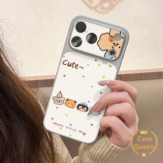 Ốp Lưng Tương Thích Cho iPhone 11 16 17 15 13 12 14 Pro Max 17 Air 14 Plus Hoạt Hình Gấu Động Vật Nhỏ Đầy Màu Sắc Tình Yêu Ngay Lập Tức Miếng Dán