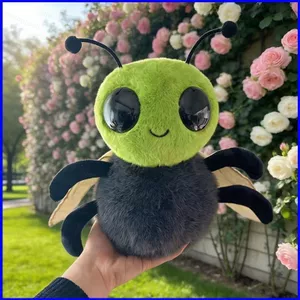 Hoạt Hình Ngộ nghĩnh Big-Eyed Fly Plushie Móc Khóa Búp Bê Cotton Sang Trọng Dễ Thương