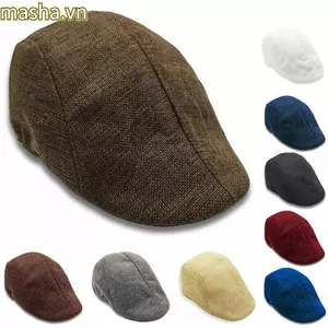 Mũ phẳng dành cho nam Unisex Mũ vải lanh nữ