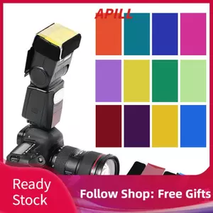 Apill Đa Năng Đèn Flash Chiếu Sáng Lọc 12 Màu Sắc Giấy Dành Cho Máy Ảnh DSLR Top Đèn Thẻ Màu Bộ Kỹ Thuật Số Nhất