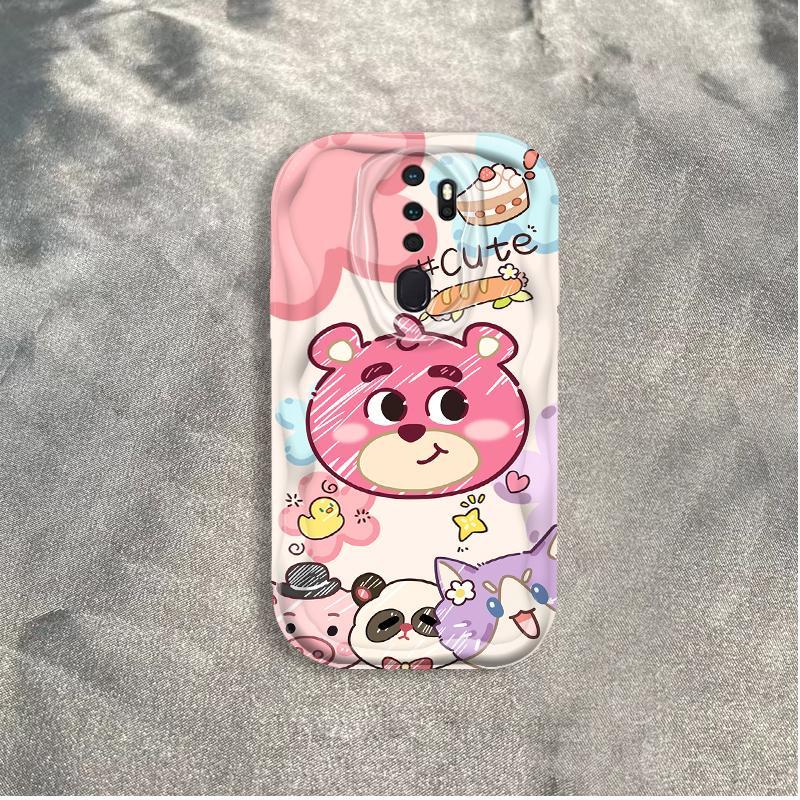 Thích hợp cho OPPO A9 2020 A5 2020 3D Cầm Tay Mềm TPU Lotso Gấu Nữ Vỏ Điện Thoại Chống Sốc