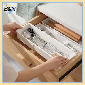 B & N Đa Kích Thước Ngăn Kéo Tổ Chức Khay Đựng Nhựa Có Thể Điều Chỉnh Cho Bàn Văn Phòng Nhà Bếp Phòng Tắm Mỹ Phẩm Tổ Chức.