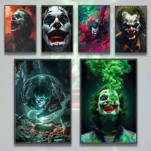 J-Joker Poster Không Khung Tranh Canvas Nghệ Thuật Treo Tường Cho Phòng Khách Trang Trí Nhà Hiện Đại