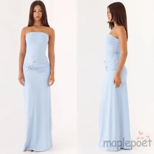 MAPLEPOET-Nữ quây Bodycon dài không tay Váy Bandeau cho bữa tiệc