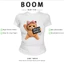 BOOM Áo Baby Tee Nữ Cotton Ôm Body-Áo Thun Ngắn Tay Y2K In Hình PhongCách Mùa Hè, Cổ Tròn Hàng Đầucách hàn quốc phong236