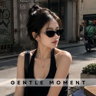 Kính râm mắt mèo GENTLE MOMENT kính mát chống tia UV gọng kim loại cao cấp thời trang nam nữ phong cách GMT602