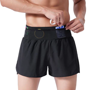 Outdoor Fake Two-Piece Running Quick-Drying Sports Shorts Men and Women Same Sport Pants Fitness Marathon Training Shorts mGcG