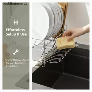 {BUDDI} Thép không gỉ treo Ra để lưu trữ và thoát nước nhà bếp hiệu quả {buddingenergy}