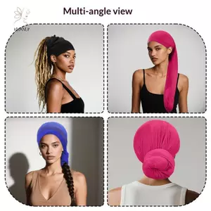 HNKMP Tóc Dệt Tay Cho Locs Mềm Trầy Tóc Quấn Thoáng Khí Dreadlo Tóc Ống Cực Dài Cho Chăm Sóc Tóc Top Ngủ Tóc Giả Mũ.