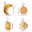 Móc chìa khóa bánh mì CODECOVED, Squishy thực phẩm phục hồi chậm thực tế, Vòng chìa khóa giải nén Soft-PU Đồ chơi bóp thủ công cỡ nhỏ Cổ trắng
