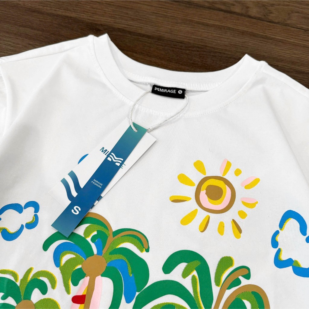 （Giao hàng 24h）Angela Áo Thun Cây Dừa Local Brand Chất 100% Cotton Mềm Mịn Thoáng Mát.