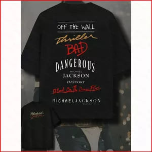 GC1 Michael Jackson 2026 phim mới cùng phong cách áo thun cotton dày mùa hè tay ngắn hàng đầu GC1