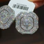 Hoa Zircon Viền Ánh Sáng Sang Trọng Bông Tai Dài Thanh Lịch