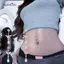 AqToCna Thời Trang Pha Lê Rốn Nhẫn Xuyên Trái Tim Đôi Cánh Thiên Thần Mặt Dây Chuyền Bụng Nút Nhẫn Nữ Trang Trí Cơ Thể Trang Sức AqToCna