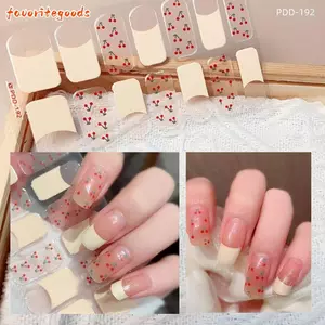 FAVORITEGOODS Miếng Dán Móng Tay, Miếng Dán Móng Tay Gel Bán Chữa, Chống Thấm Nước Full Cover 14 Dải Gel Sơn Móng Tay Dải DIY Làm Móng Tay Nghệ Thuật