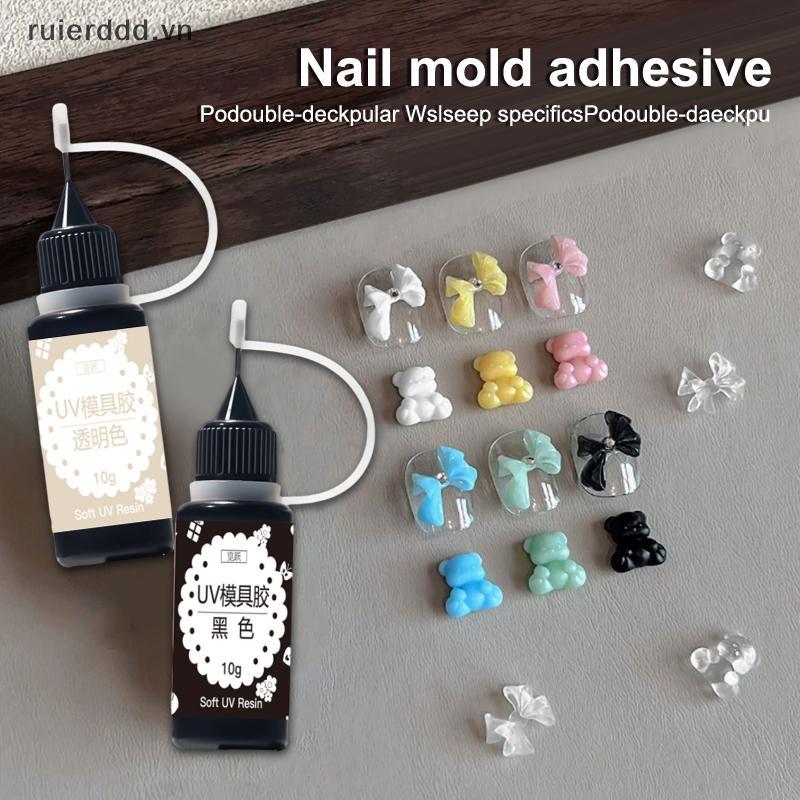 # ruierdd # 10g Gel Khắc Cho Khuôn Làm Móng Tay UV Gel Pha Lê Màu Hồng Keo Trong Suốt 3D Acrylic Khuôn Dụng Cụ Làm Móng Tay Saloon DIY Nail Art Gule.