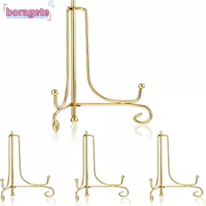 Giá đỡ trưng bày BORAGETE, Giá đỡ tấm rắn bằng sắt, Có thể gập lại bền 4 6 8 10 12 inch Giá đỡ bát bằng kim loại Khung ảnh