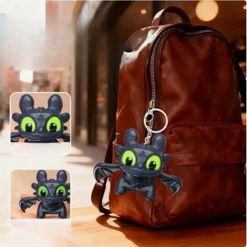 Trang trí xe hơi Night Fury - Phong cách Kawaii, cánh lấp lánh, mang lại may mắn | Vật phẩm phong thủy, hộ mệnh cho tài