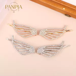 PNPIA- 1 / 2 Chiếc Thời Trang Sáng Bóng Đôi Cánh Thiên Thần Kẹp Tóc Kim Loại Kim Loại Kẹp Tóc Nữ Đồ Trang Trí Tóc