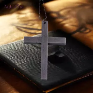 AqToCna 2025 Mới Thoáng Mát Punk Gothic Gỗ Chữ Thập Mặt Dây Nelace Cho Nữ Vintage Trắng Hip Hop Y2k Nelace Dự Tiệc Trang Sức Quà Tặng AqToCna
