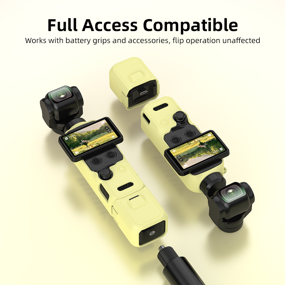 Thích hợp cho vỏ ống kính silicon DJI OSMO POCKET4, Pocket4 màn hình tấm chắn đèn bảo vệ phụ kiện