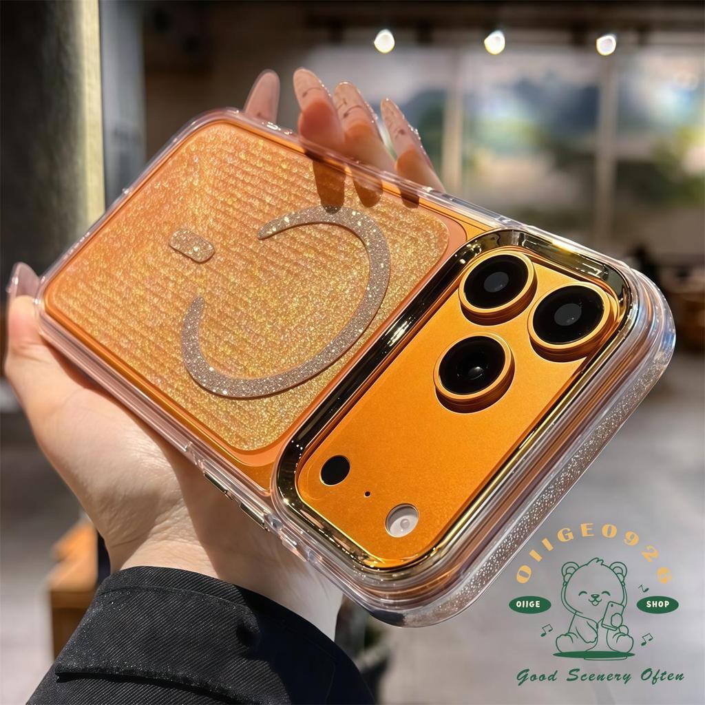 【 Ốp lưng iPhone17 】 Vỏ điện thoại thu hút từ tính lấp lánh chống rơi iPhone17 Pro Max 16 15 14 13 cho vỏ iPhone Vỏ mềm silicon TPU chống sốc