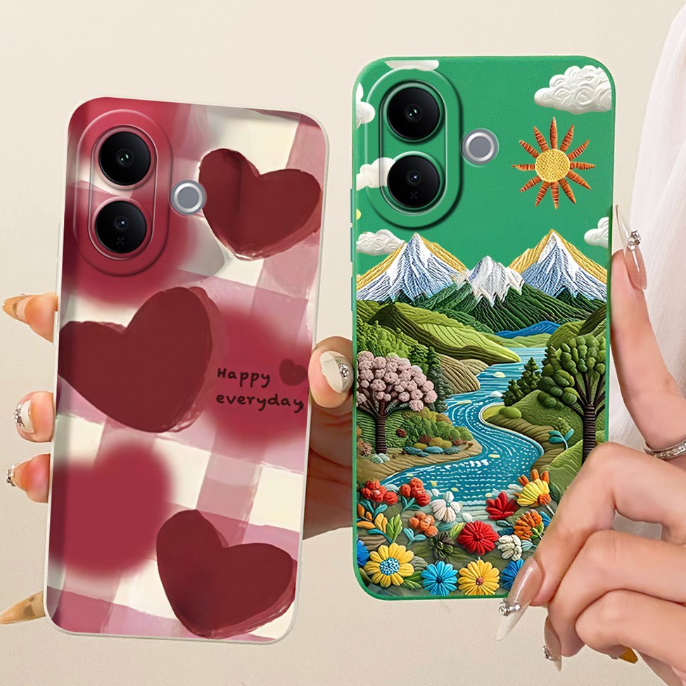 Dành Cho Vivo V60 Lite 4G V2530 V2549 5G V2529 Vỏ Cho Vivo V60 Lite 5G Ốp Lưng Silicon Thời Trang Mèo Dễ Thương Họa Tiết Vui Nhộn