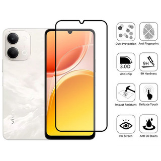 Kính cường lực bảo vệ màn hình Vivo Y11d 2 trong 1 HD cho Vivo Y39 Y29t Y29s Y29 Y19s Y38 Y28 Y18 Y03 Y27 Y27s Y17s Y36 Y04 4G 5G Phim bảo vệ kính chống va đập & Ống kính máy ảnh