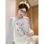 Phong Cách Hàn Quốc Phong Cách Mới Màu Sắc Tương Phản Chống Nắng Mỏng Hơn Nhìn Dài Tay Áo Thun Mùa Hè Ren Mỏng Phong Cách Khâu Rời In Hình Top
