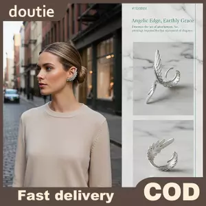 Doutie Hợp Kim Đơn Giản Cánh Dài Bông Tai Nữ Tính Khí Thời Trang Phụ Kiện Quà Tặng Lý Tưởng Cho Các Bữa Tiệc VN