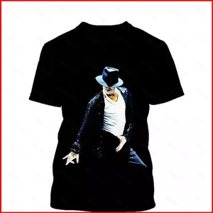 YB1 KING OF POP Michael Jackson FILM Áo thun thoải mái 110cm-6XL áo thun ngắn tay BY1