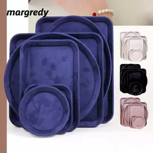 Khay đựng đồ trang sức MARGREDY, Khay trưng bày trang sức tinh tế sang trọng, Hộp trống màu nhung DIY Khay đựng đồ trang sức thể hiện chân đế Đạo cụ ảnh
