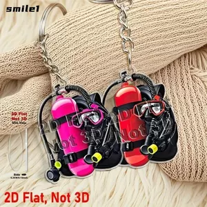 Mặt dây chuyền thẻ phẳng SMILE 2D, Móc khóa thiết bị mô phỏng trang sức cá nhân vui nhộn, Móc khóa xe hơi sáng tạo Acrylic