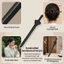 Kẹp tóc gỗ đàn hương màu đen Phong cách cổ điển thủ công cho Hanfu và sử dụng hàng ngày