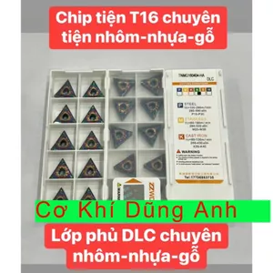 Chip tiện T16 TNMG có lớp phủ DLC chuyên tiện nhôm nhựa gỗ cực ngon