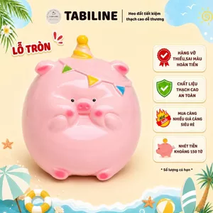 Heo đất ống tiết kiệm tiền lỗ ngang heo party sinh nhật LD34- TABILINE