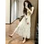 Váy voan không đều dành cho nữ mùa xuân hè 2026 cạp cao Drape Slimer Look All-Match