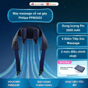 Máy massage cổ vai gáy Philips PPM3522 - 6 điểm tiếp xúc Massage - Bảo hành chính hãng 24 tháng