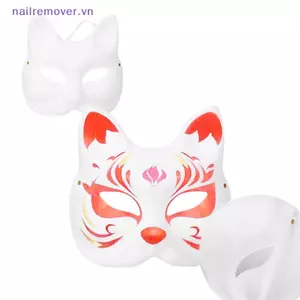 nk Handmade DIY Mặt nạ hóa trang Mặt nạ mèo Đạo cụ Đảng có thể sơn Trang phục hóa trang Trang trí tiệc Thủ công chống đỡ MỚI