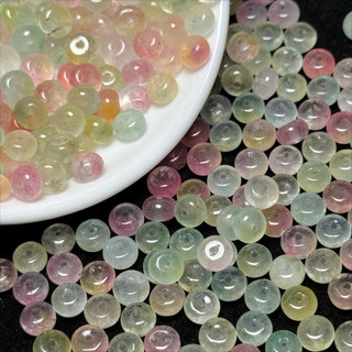 ((20 Cái) Crystal Ice Tricolor 6 x 4mm Abacus Hạt Ngọc Rời Hạt Tự Làm Vòng Tay Phụ Kiện